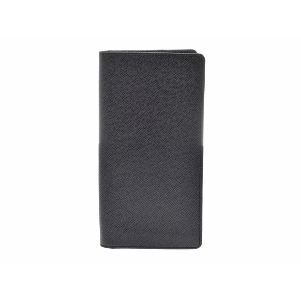 Louis Vuitton Taiga Portefeuille Brazza Black Long Wallet